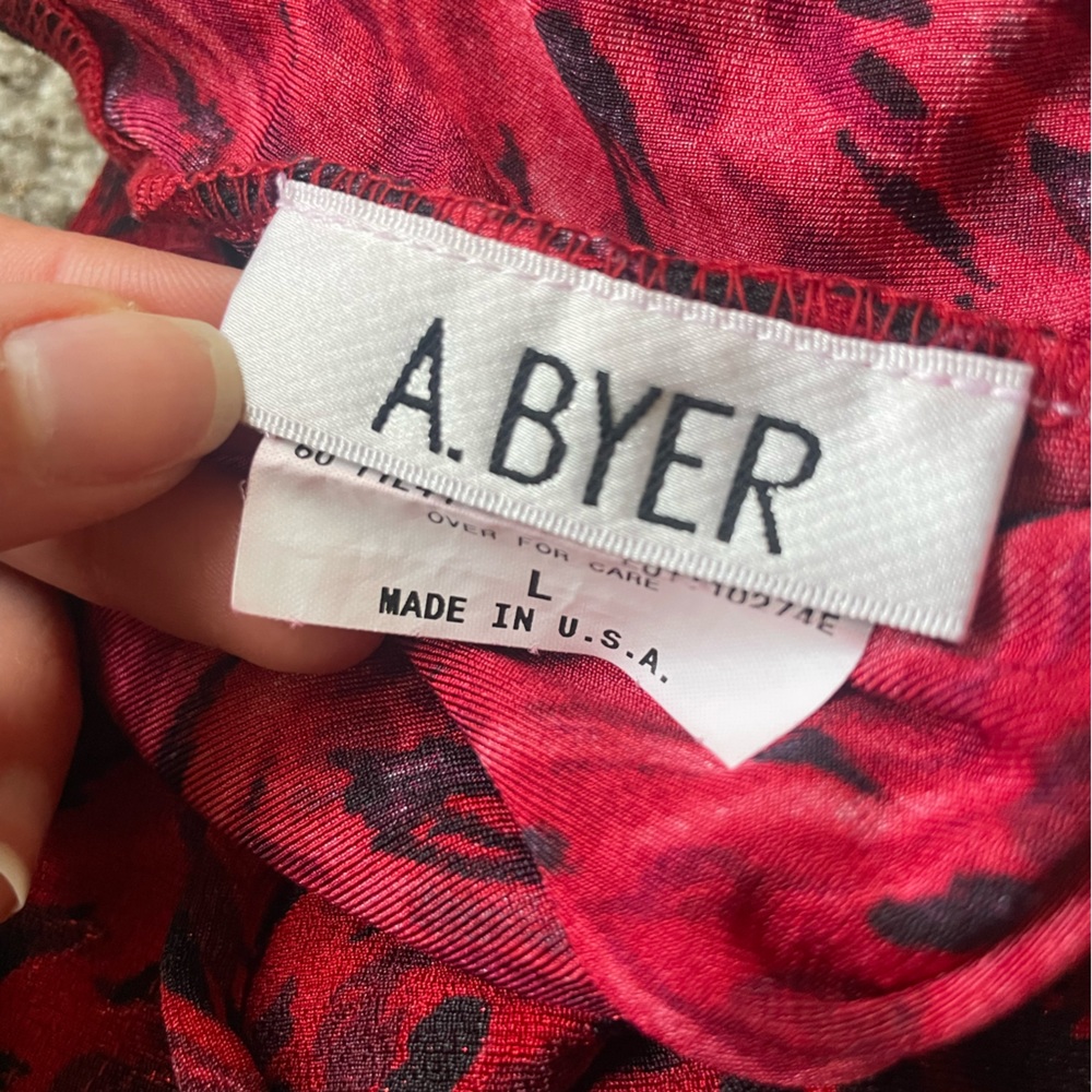 VINTAGE Red and Black Animal Print Sleeveless Tank - Picture 5 of 5